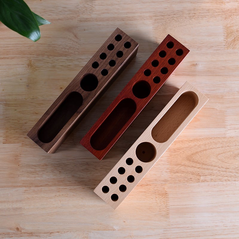 Ξύλινη τετράγωνη θήκη στυλό με εκτύπωση λογότυπου, δυνατότητα προσαρμογής, ιδιωτική ετικέτα