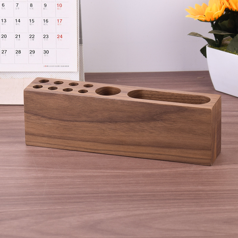 Ξύλινη τετράγωνη θήκη στυλό με εκτύπωση λογότυπου, δυνατότητα προσαρμογής, ιδιωτική ετικέτα