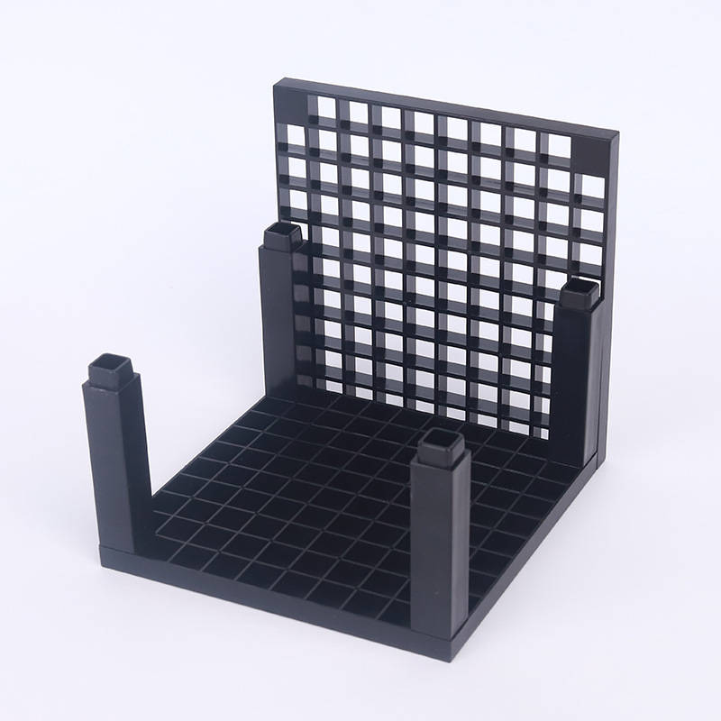 Βάση προβολής για στυλό, πλαστική κατασκευή, 96 οπές, τετράγωνος ανοιχτός σχεδιασμός, δυνατότητα εκτύπωσης λογότυπου