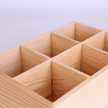 Drvena kutija za markere LC-85 s poklopcem, stolni organizator, 20 pretinaca