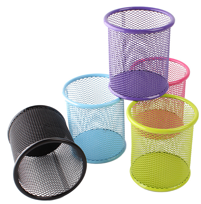 Hongjie μεταλλική θήκη για μολύβια, κυκλικός δικτυωτός σχεδιασμός, οργανωτής γραφείου, μοντέλο 0908