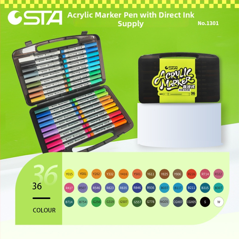 Sta tekući akrilni marker s mekanim vrhom za grafite i studentsku umjetnost, netoksičan i siguran