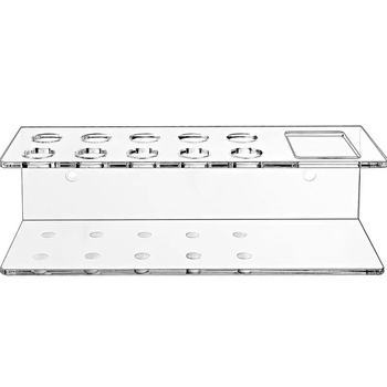 Ακρυλική επιτοίχια θήκη στυλό με 10 θέσεις, κατάλληλη για μαρκαδόρους πίνακα και γόμες