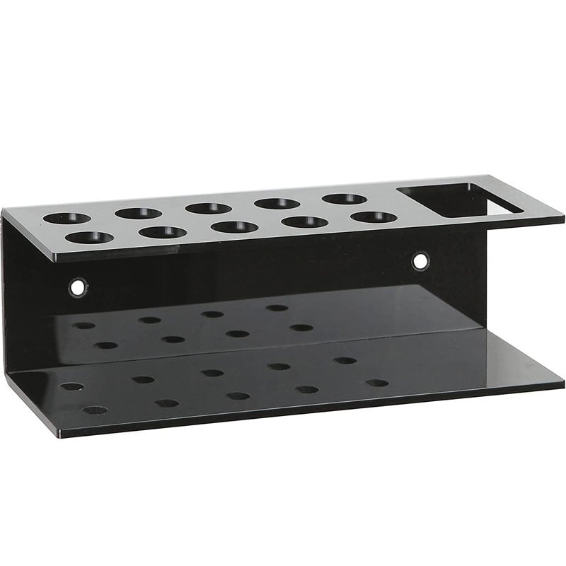 Ακρυλική επιτοίχια θήκη στυλό με 10 θέσεις, κατάλληλη για μαρκαδόρους πίνακα και γόμες