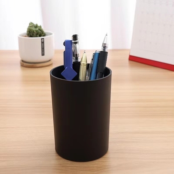 Kerek műanyag tolltartó és kozmetikai tároló, modell 80-100, testreszabható