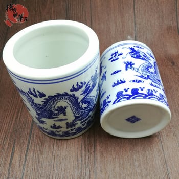 Okružni porculanski držač za četkice i olovke, keramički materijal, marka Yang Youming Pen Zhuang, model porcelan, otisnuti logo OK