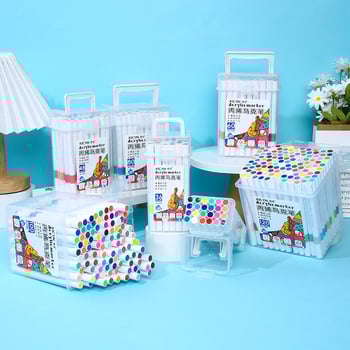 Qixin Ακρυλικός Μαρκαδόρος για Μαθητές Δημοτικού, Πλενόμενος, Αδιαφανής, Αδιάβροχος, Γρήγορο Στέγνωμα – Ακουαρέλα Στυλό