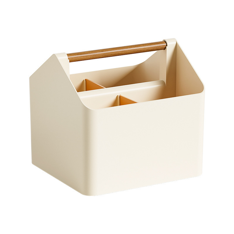 Tolltartó W3035, asztali tároló rácsos elrendezéssel, anyag HIPS + fa, 1 L kapacitás, japán stílus.