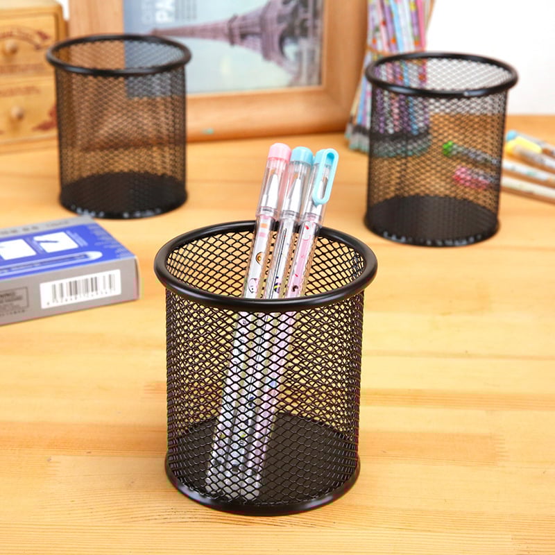 Kör alakú fémhálós tolltartó – íróasztali rendező