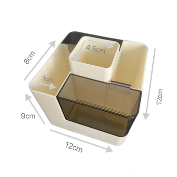 Több rekeszes, függő tolltartó — műanyag, négyzet alakú asztali tároló, diákok számára