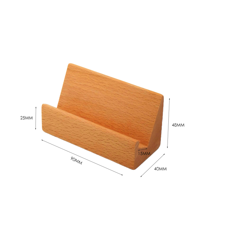 Bukova drvena baza za vizitke – stolni držač vizitki, Tenghui Wood Art, moderan minimalistički stil, pohranjivanje vizitki