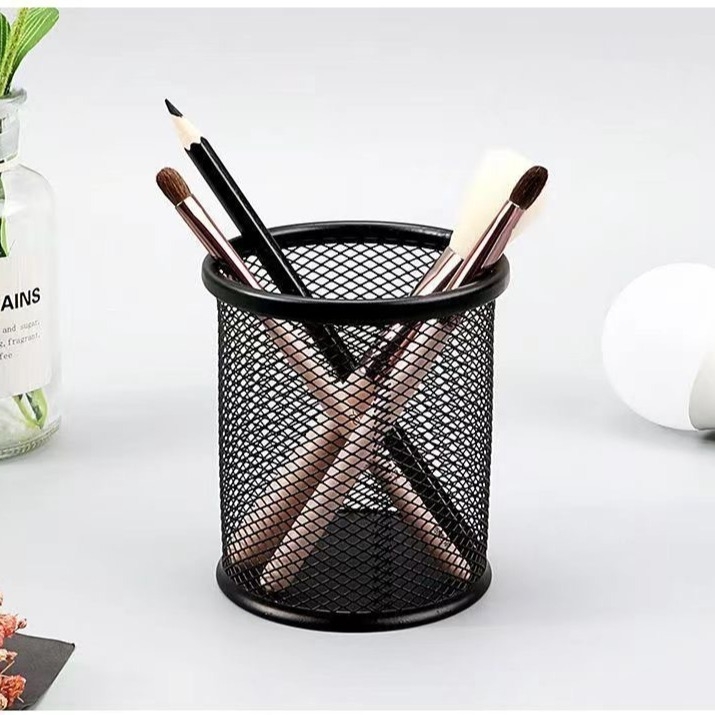 Fém tolltartó az asztalhoz, körkörös hálós kialakítás, modell 001, nagy kapacitás, testreszabható