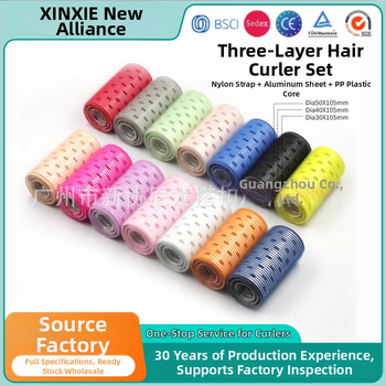 Samolepivý kulmovací valec na vlasy pre ofinu, Xinxie curling barrel, materiál: nylon + hliníková fólia + nový plastový jadro