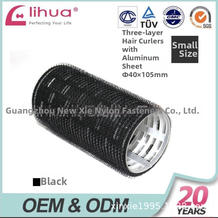 Samolepivý kulmovací valec na vlasy pre ofinu, Xinxie curling barrel, materiál: nylon + hliníková fólia + nový plastový jadro