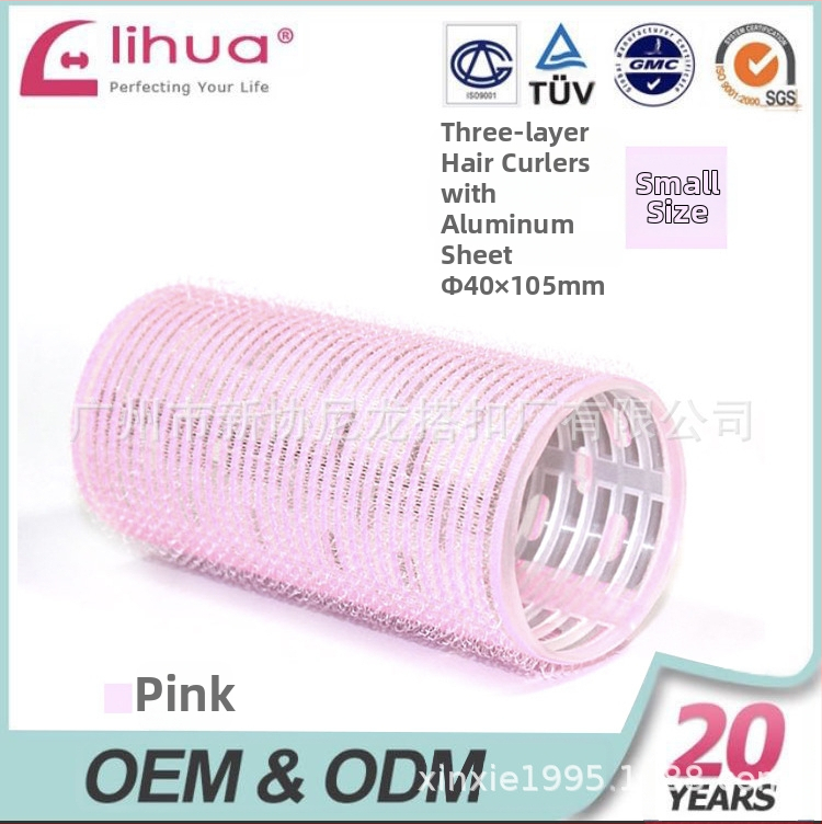 Samolepivý kulmovací valec na vlasy pre ofinu, Xinxie curling barrel, materiál: nylon + hliníková fólia + nový plastový jadro