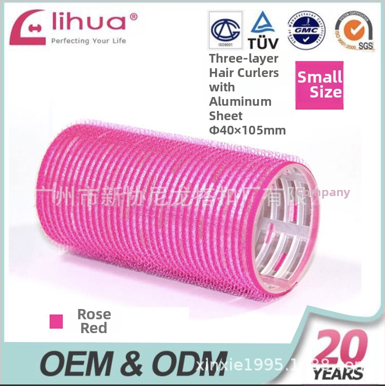 Samolepivý kulmovací valec na vlasy pre ofinu, Xinxie curling barrel, materiál: nylon + hliníková fólia + nový plastový jadro