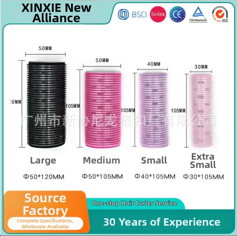 Samolepivý kulmovací valec na vlasy pre ofinu, Xinxie curling barrel, materiál: nylon + hliníková fólia + nový plastový jadro