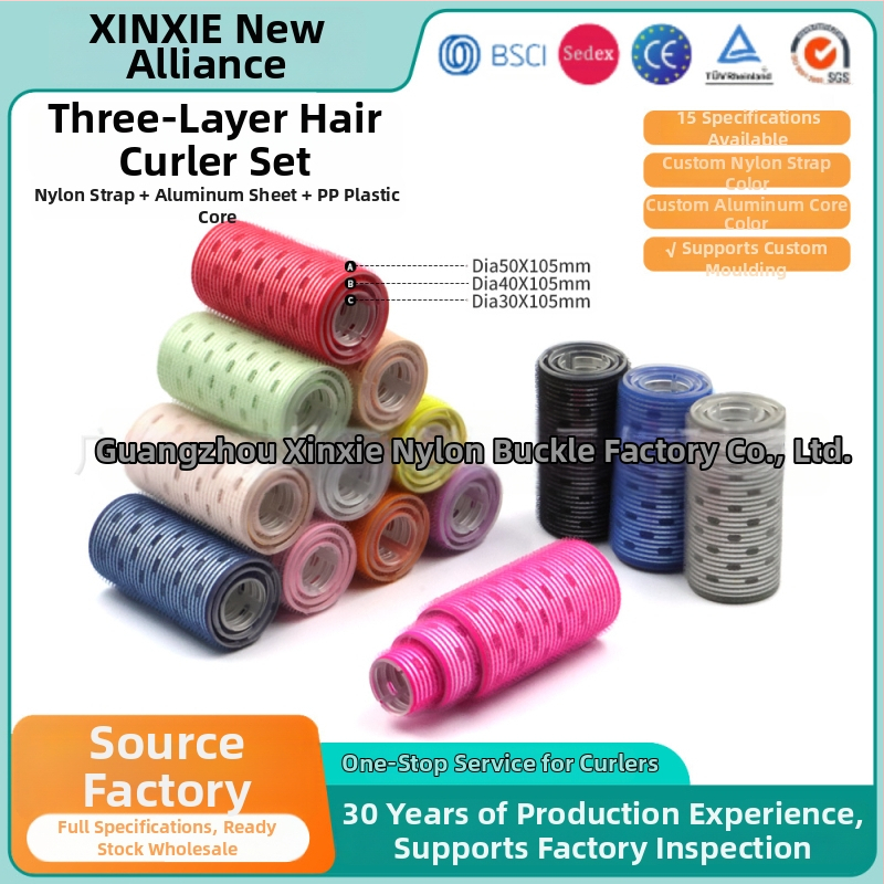 Samolepivý kulmovací valec na vlasy pre ofinu, Xinxie curling barrel, materiál: nylon + hliníková fólia + nový plastový jadro