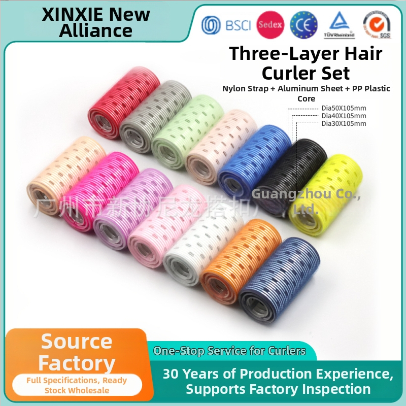 Samolepivý kulmovací valec na vlasy pre ofinu, Xinxie curling barrel, materiál: nylon + hliníková fólia + nový plastový jadro