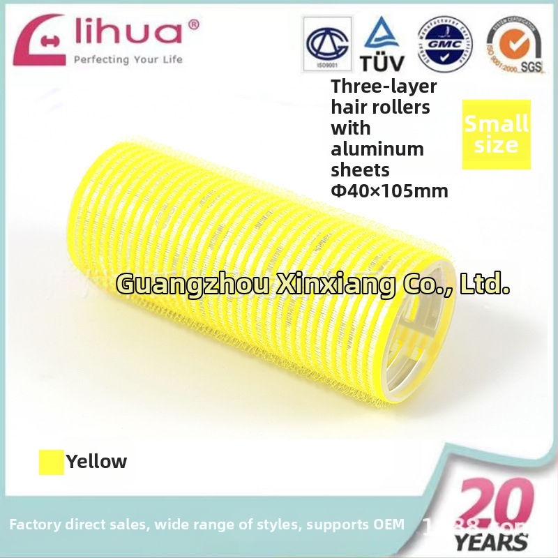 Samolepivý kulmovací valec na vlasy pre ofinu, Xinxie curling barrel, materiál: nylon + hliníková fólia + nový plastový jadro