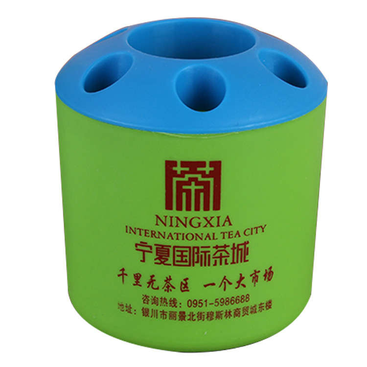 Jin Guang XHD0201 plastični okrugli dvodjelni držač za četkice i olovke s mogućnošću tiska logotipa