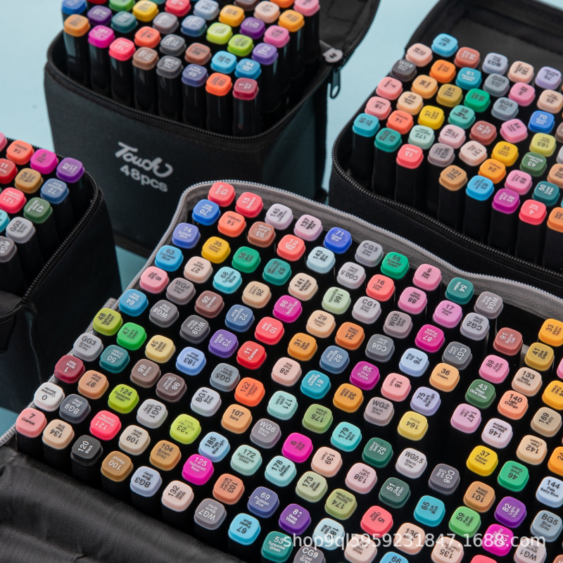 TOUCH CHENJI Διπλής όψεως ακουαρέλας μαρκαδόρος, βασική συσκευασία, πλαστικό περίβλημα, δυνατότητα προσαρμογής, μοντέλο: διπλό άκρο