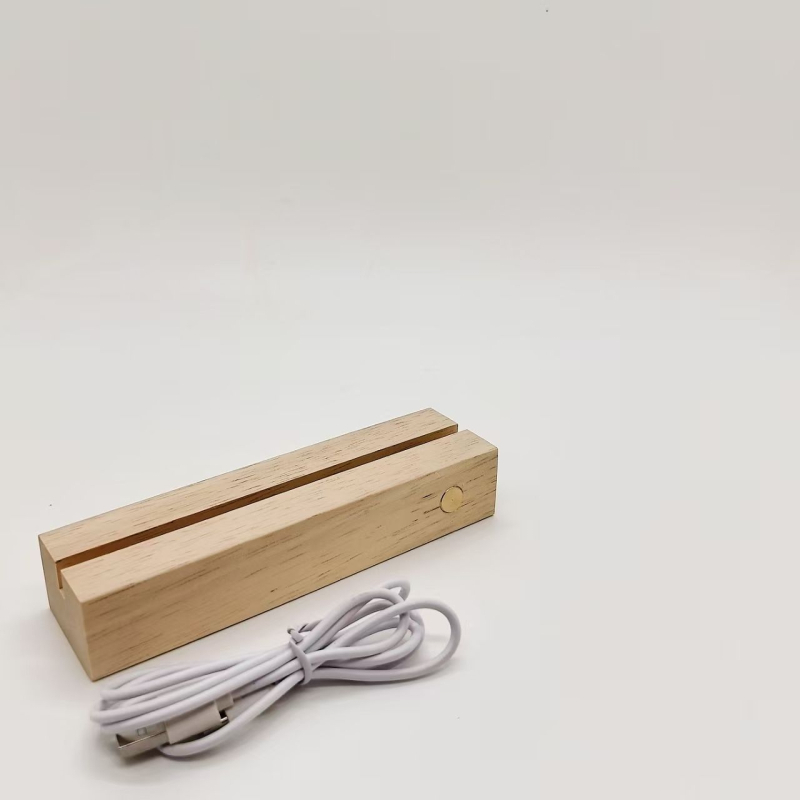 Drvena duga baza lampe, noćna svjetiljka u korejskom stilu za DIY animacijske kartice, akrilne ukrasne figure