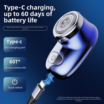 Elektrický holiaci strojček na telo s funkciou úplného umývania tela, plávajúca rotačná hlava (>4 čepele), 90 minút prevádzky, vstavaná batéria