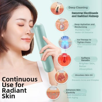 Електрическо устройство за почистване на порите с водна циркулация, малки балончета и горещо/студено компресиране, 4 скорости (водна циркулация; малки балончета; горещо/студено компресиране; 4 скорости)