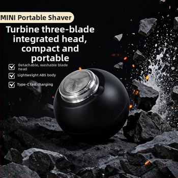 Elektrická holiaca píla pre mužov s otáčavou hlavou s 3 čepeľami, USB nabíjanie, odnímateľná a umývateľná hlava, zabudovaná batéria 300–500 mAh, doba chodu aspoň 60 min