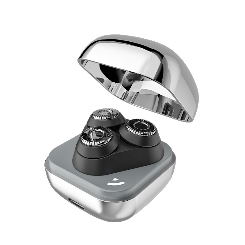 Električni brijač s rotirajućom glavom od 3 oštrice, IPX7 vodootporan, ugrađena baterija 300–500 mAh, 80 minuta rada, brushless motor