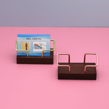 Bază de carduri din lemn cu spațiu pentru notițe, suport pentru carduri de vizită cu un singur strat, capacitate 1–80, imprimare logo disponibilă