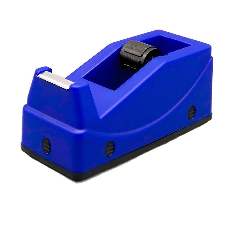 Plastični stolni držač trake s rezačem; model: držač trake za uredske potrebe; širina trake do 18 mm; promjer osovine trake 2,5 cm