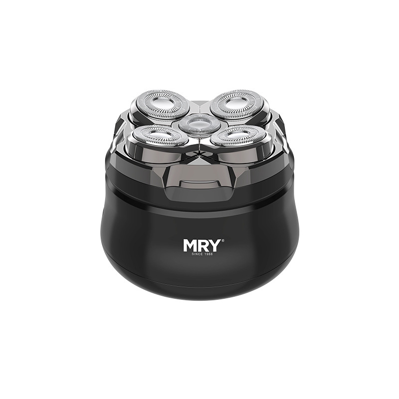 MRY muški električni brijač s pet rotirajućih glava – prenosiv, potpuno automatski, periv, s LED zaslonom, ugrađena baterija 500–800 mAh, trajanje 60+ minuta