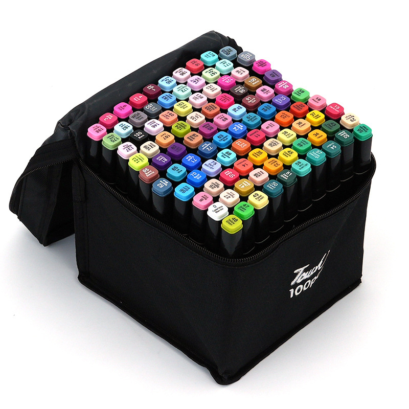 XIAIS Marker pe bază de ulei, set cu vârf fin 1 mm, vârf lat 6 mm și vârf lateral 2 mm; suportă etichetare cu logo personalizat; ambalaj de bază