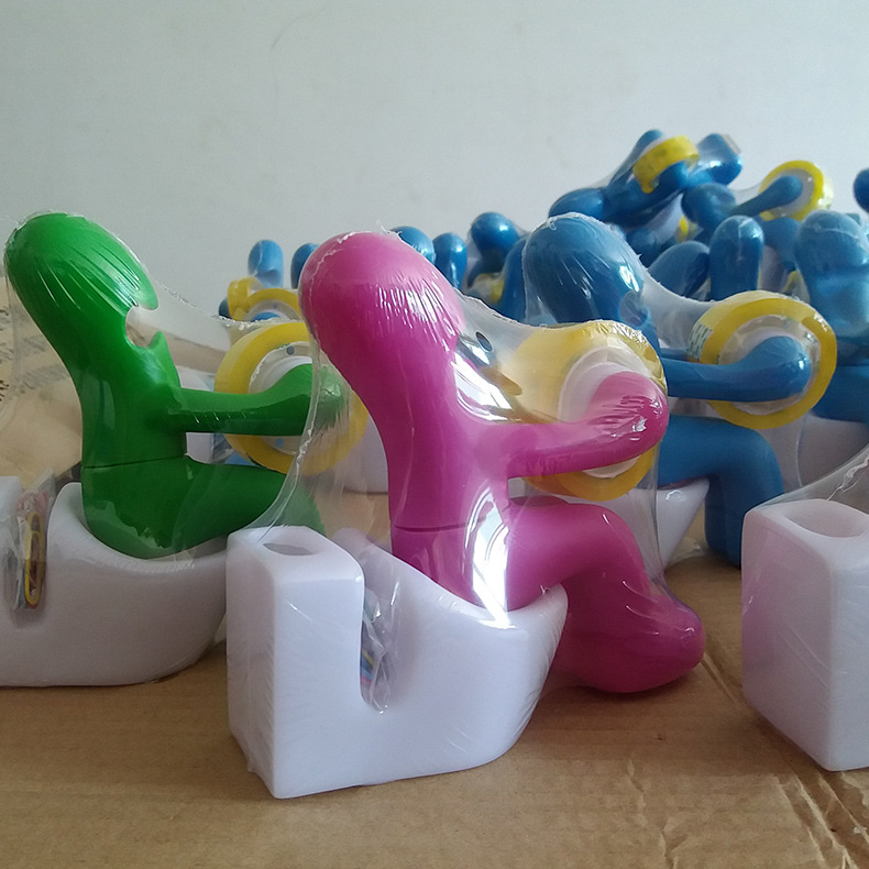 Držač za ljepljivu traku - Model 2108, Materijal: Plastika, Logotip otisnut, Prilagodljiv, Promjer osovine 27 mm