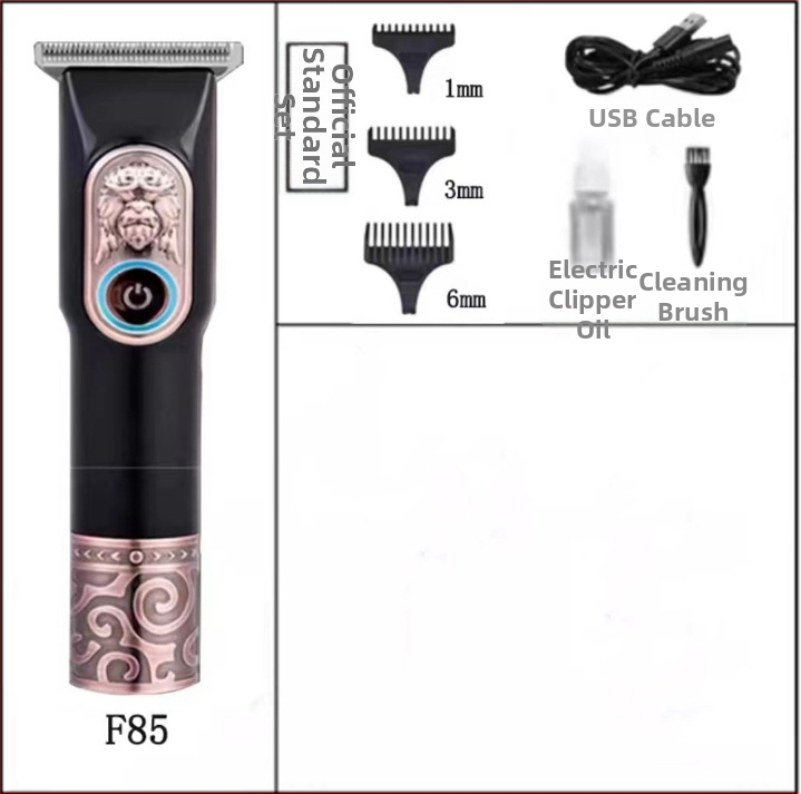 Hair Salon Leopard električni šišač za kosu – nož glavine od titanijevog legura; ugrađena baterija; četkasti motor; punjenje; uklonjiva i periva glavica