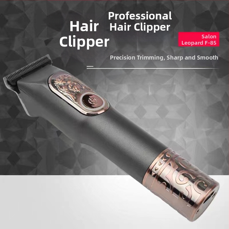 Hair Salon Leopard električni šišač za kosu – nož glavine od titanijevog legura; ugrađena baterija; četkasti motor; punjenje; uklonjiva i periva glavica