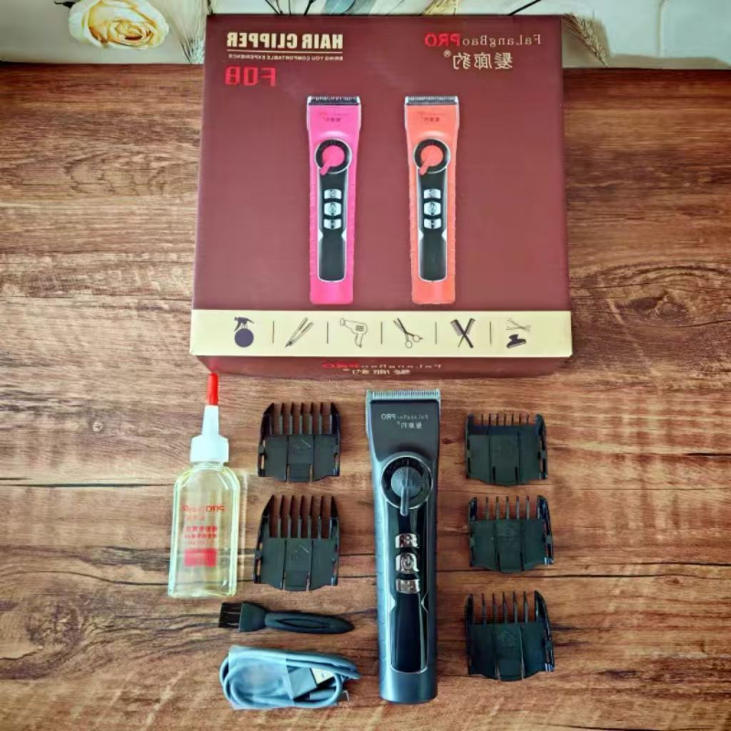 Hair Salon Leopard električni šišač za kosu – nož glavine od titanijevog legura; ugrađena baterija; četkasti motor; punjenje; uklonjiva i periva glavica