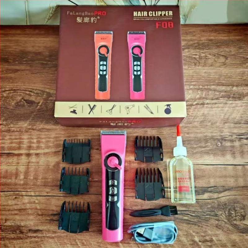 Hair Salon Leopard električni šišač za kosu – nož glavine od titanijevog legura; ugrađena baterija; četkasti motor; punjenje; uklonjiva i periva glavica