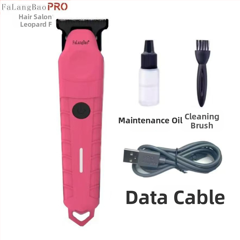 Hair Salon Leopard električni šišač za kosu – nož glavine od titanijevog legura; ugrađena baterija; četkasti motor; punjenje; uklonjiva i periva glavica