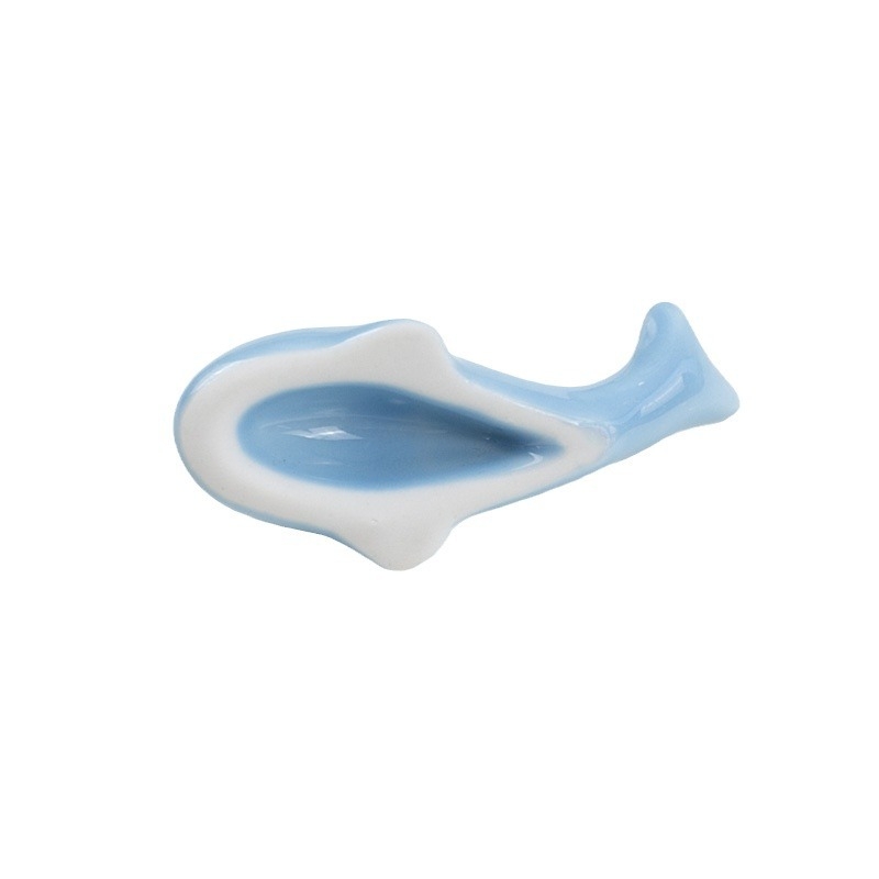 Suport pentru pensule de caligrafie, formă muntoasă, cu motiv fluture-delfin (Brand art, Material plastic, Model 023568956)