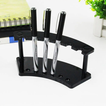 Suport transparent din plastic pentru pixuri și produse cosmetice - depozitare pe birou, 1 nivel, montaj