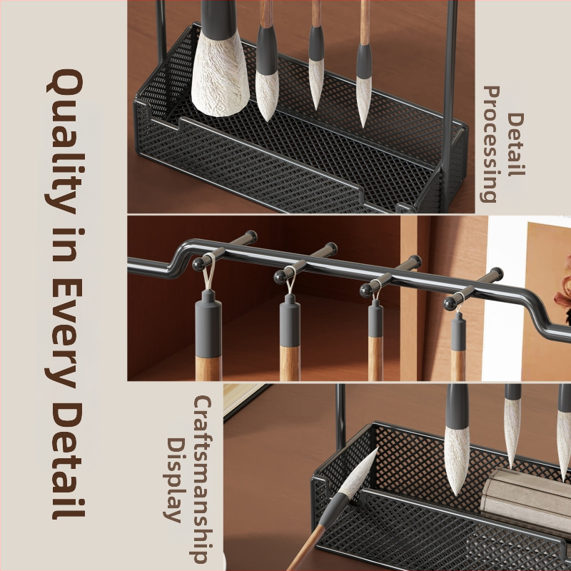 Držiak na kaligrafické štetce a viacúčelový regál na skladovanie (Materiál: vysokokvalitný kov; Značka: Evesigar/isi home; Model: 2272695021122093312)