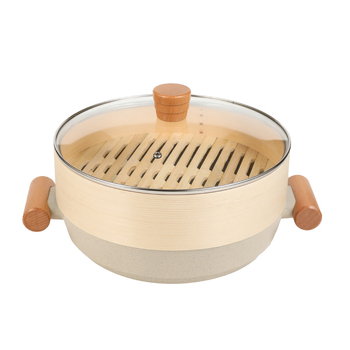 Sword dvostruko slojna aluminijska posuda za kuhanje na paru s staklenim poklopcem, model 804, dubina 7 cm, neprijanjajuća površina