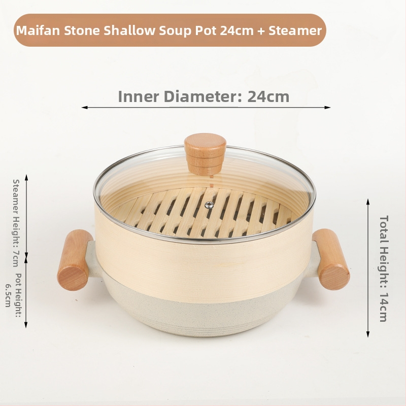 Sword dvojvrstvový hliníkový parník s skleneným viečkom, model 804, hĺbka 7 cm, nepriľnavý povrch