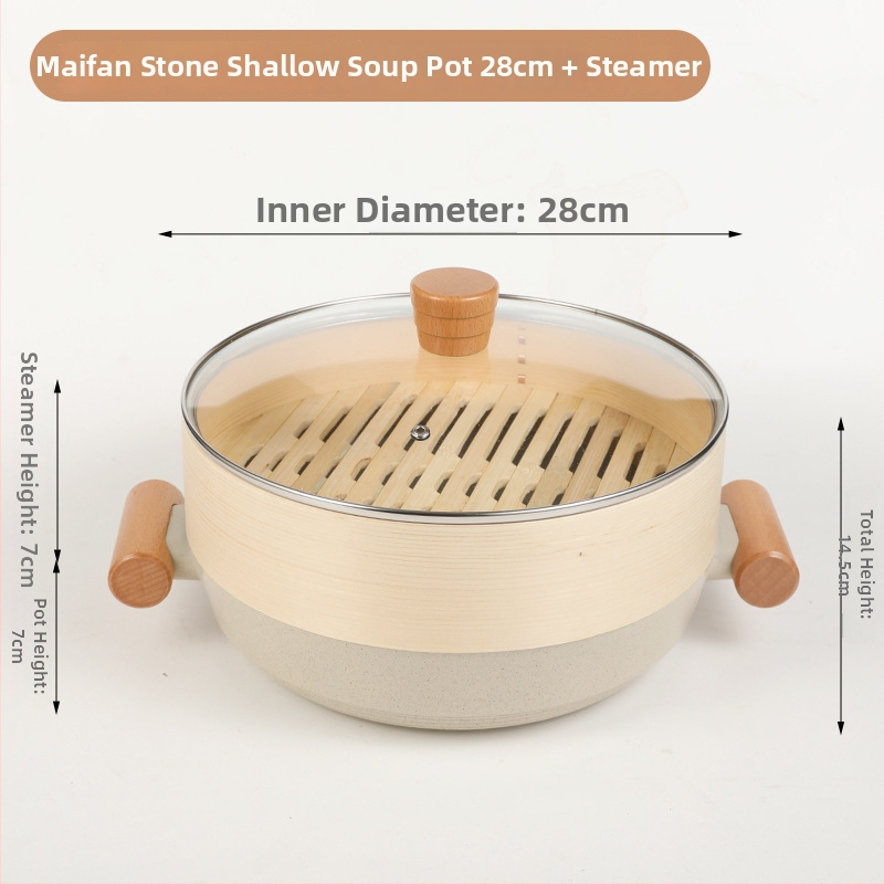 Sword dvojvrstvový hliníkový parník s skleneným viečkom, model 804, hĺbka 7 cm, nepriľnavý povrch