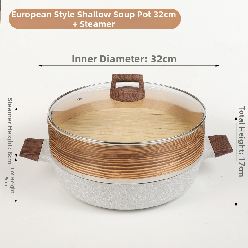 Sword dvojvrstvový hliníkový parník s skleneným viečkom, model 804, hĺbka 7 cm, nepriľnavý povrch