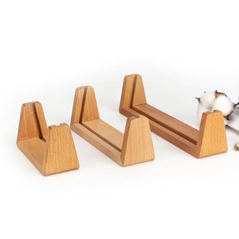 Bază din lemn pentru calendar și suport pentru telefon, suport în formă de U pentru cărți poștale, formă și model personalizabile, stil modern minimalist