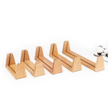 Bază din lemn pentru calendar și suport pentru telefon, suport în formă de U pentru cărți poștale, formă și model personalizabile, stil modern minimalist